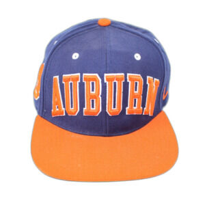 Auburn Tigers Flat-Bill Snapback Hat Fits Most Zephyr Headwear Orange Blue